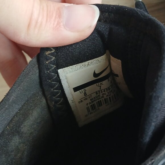 Nike 923428-001 Alpha Huarache Elite Mid Baseball Black Metal Cleats Size 8 - Picture 4 of 4